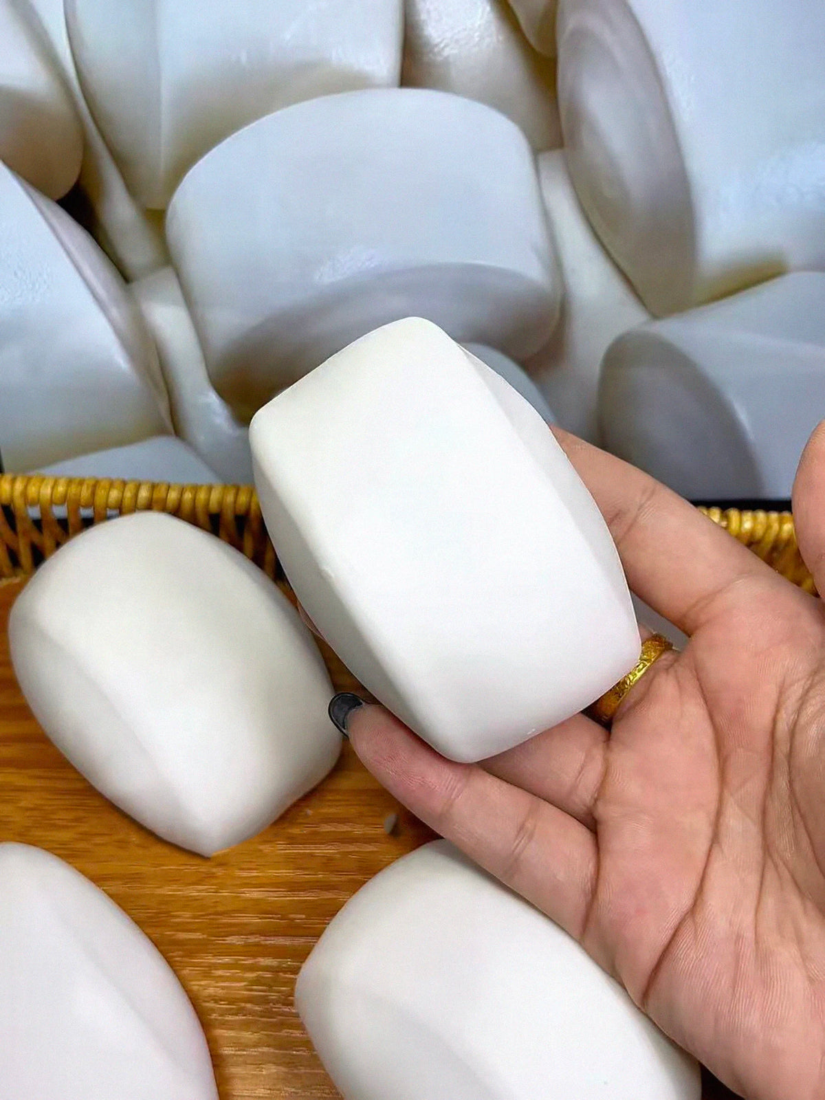 Crunchy Tofu Stress Ball – Food-Shaped ASMR Sensory Squishy Toy