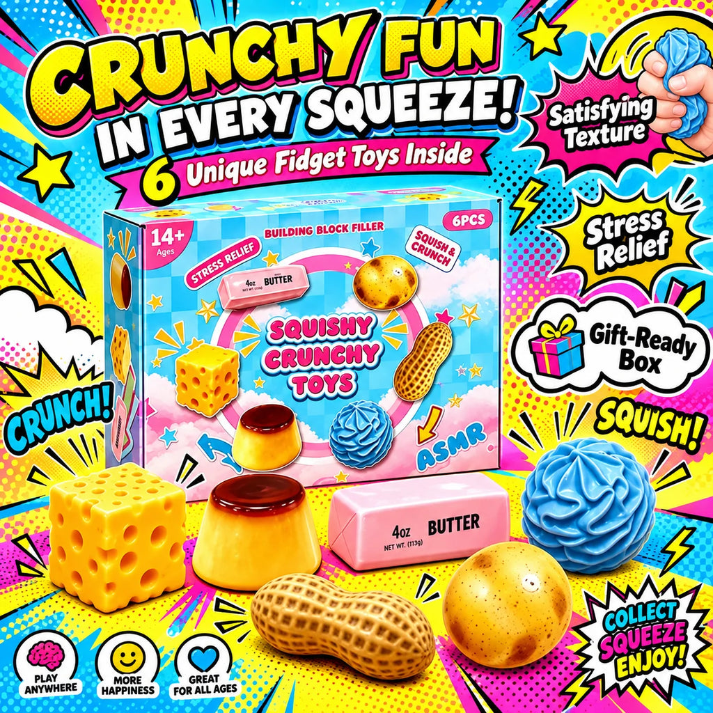 6PCS Soft Maltose Squishy Toy Set Slow Rebound Squeeze Fidget Sensory Stress Relief Tactile Desk Decor 2026 Novelty Gift