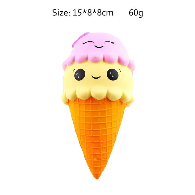 Jumbo Kawaii Popcorn Animal Squishy – Slow Rising Stress Relief Toy