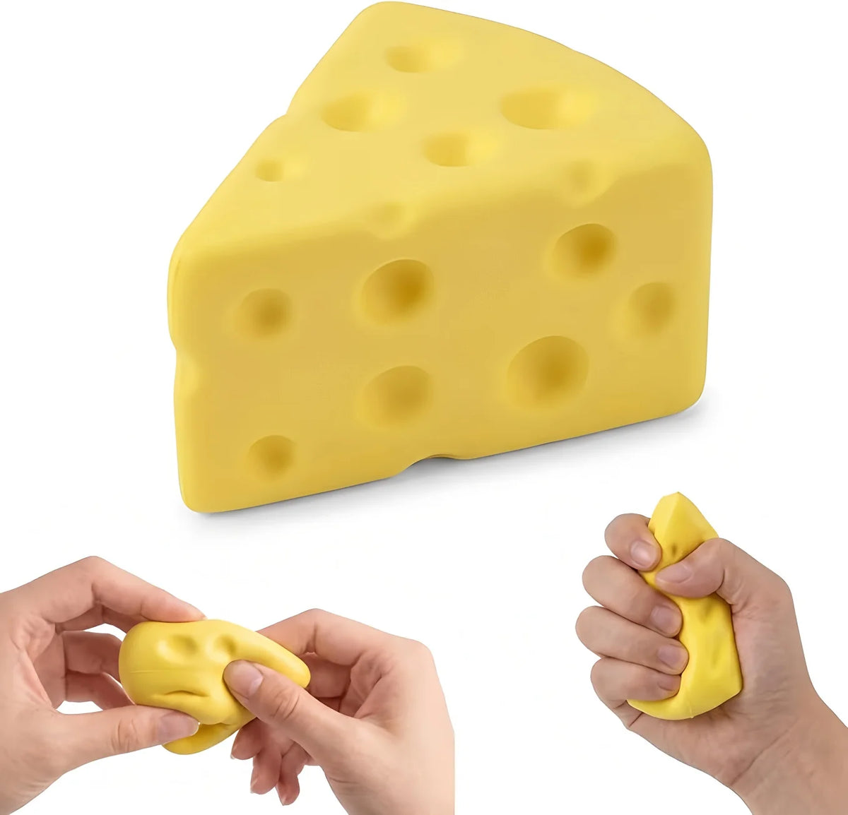Cheese Squishy Stress Ball – Slow Rebound Anxiety Relief Fidget Toy
