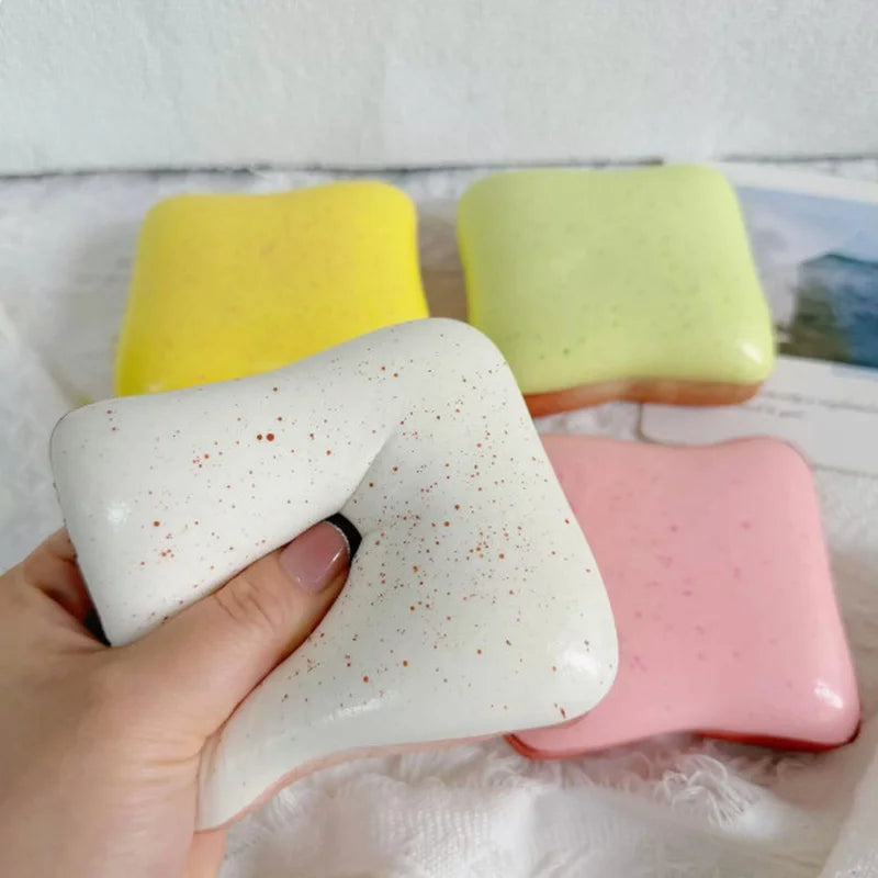 Toast Bread Squishy Toy – Slow Rising Kawaii Stress Relief Fidget
