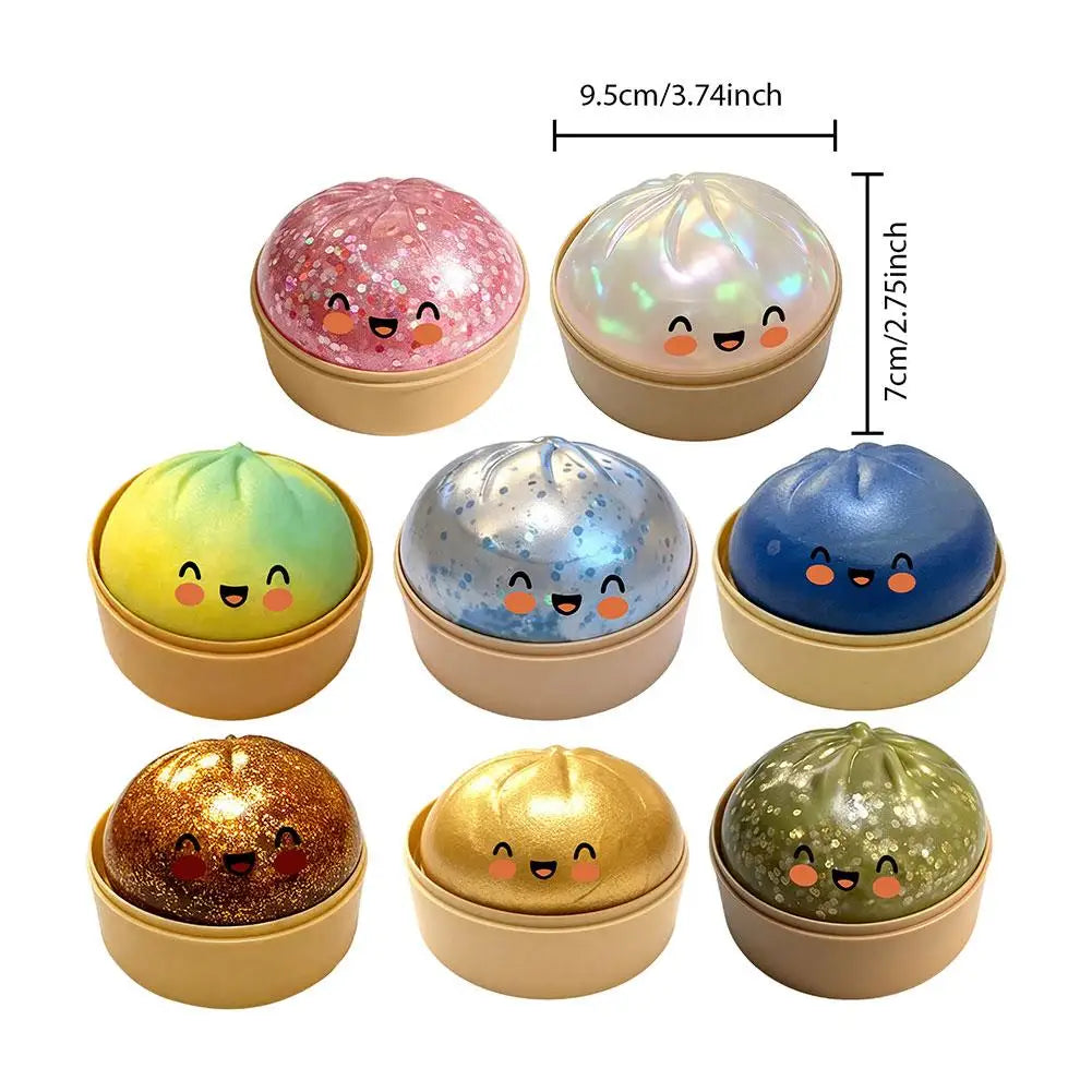 Crystal Dumpling Steamer Squishy Toy
