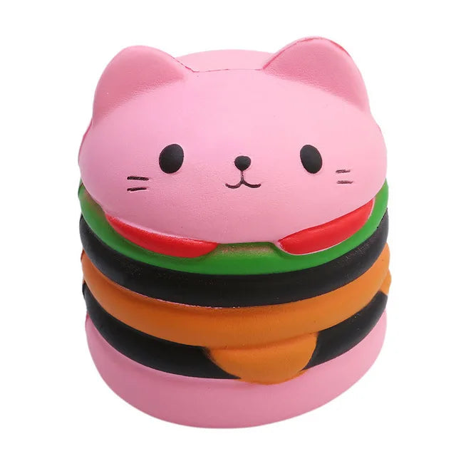 Jumbo Kawaii Popcorn Animal Squishy – Slow Rising Stress Relief Toy