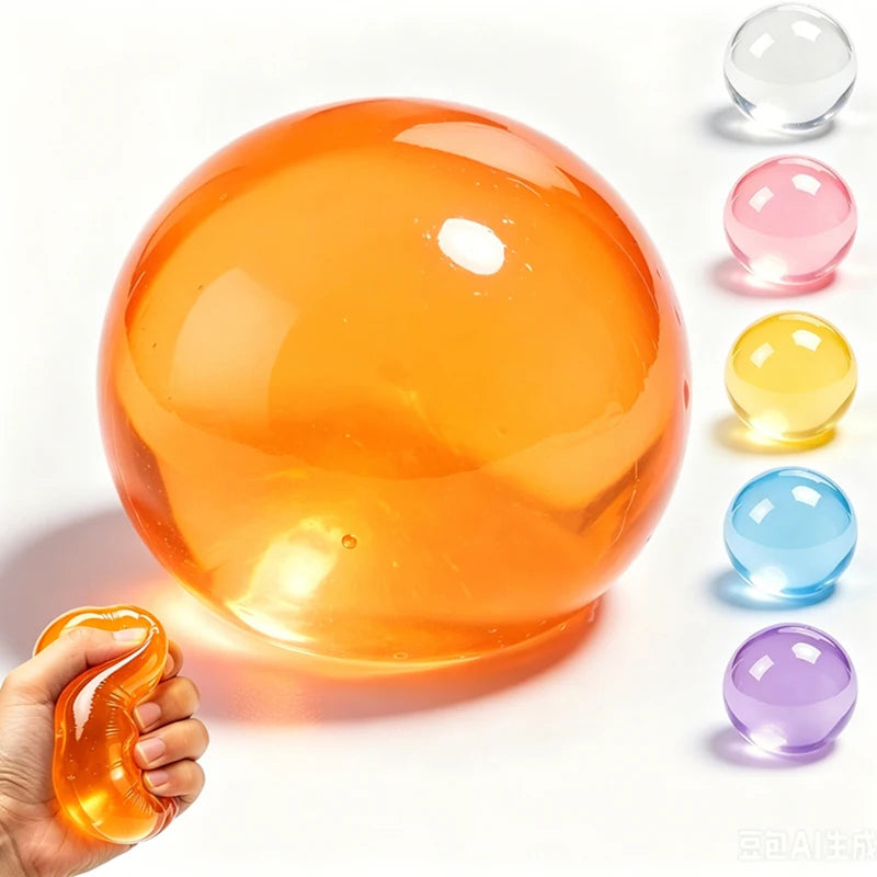 New Handmade Coconut Oil Squishy Balls Slow Rebound Fidget Stress Balls Clear Jelly Sensory Balls Stress Relief Toys for Adult