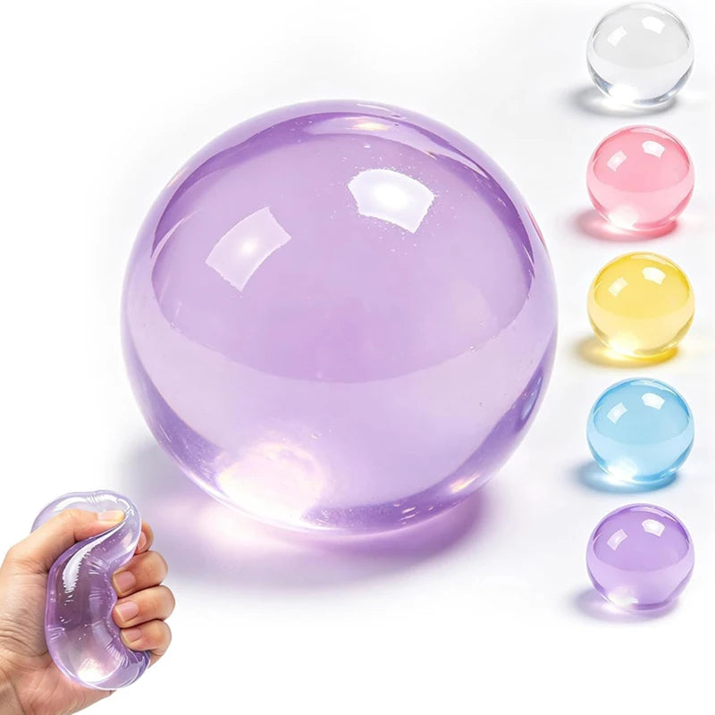 New Handmade Coconut Oil Squishy Balls Slow Rebound Fidget Stress Balls Clear Jelly Sensory Balls Stress Relief Toys for Adult