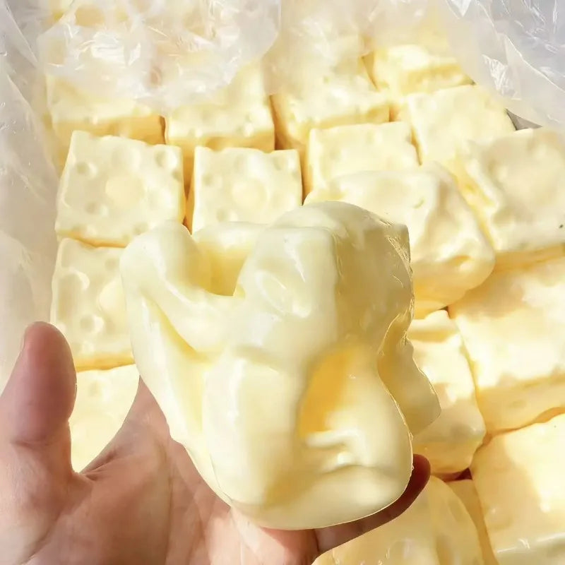 Giant Cheese Squishy Toy – Slow Rising Stress Relief Fidget Toy