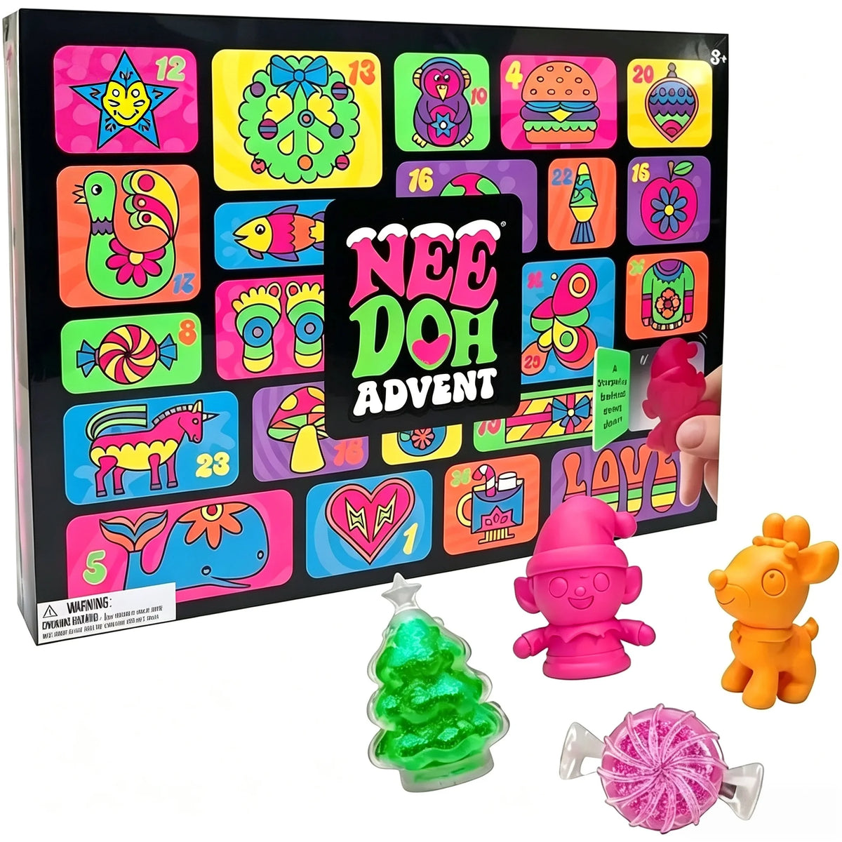 Needoh 2026 Christmas Advent Calendar 24 Days Countdown Treasure Hunt Surprise Squishy Blind Box Holiday Party Gift For Kids