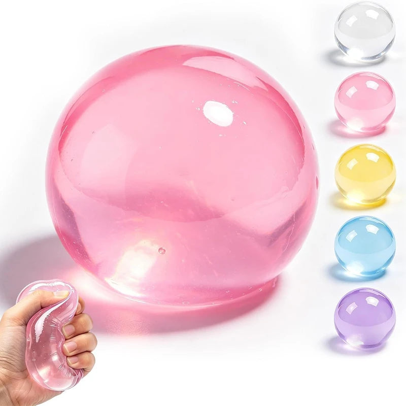 New Handmade Coconut Oil Squishy Balls Slow Rebound Fidget Stress Balls Clear Jelly Sensory Balls Stress Relief Toys for Adult