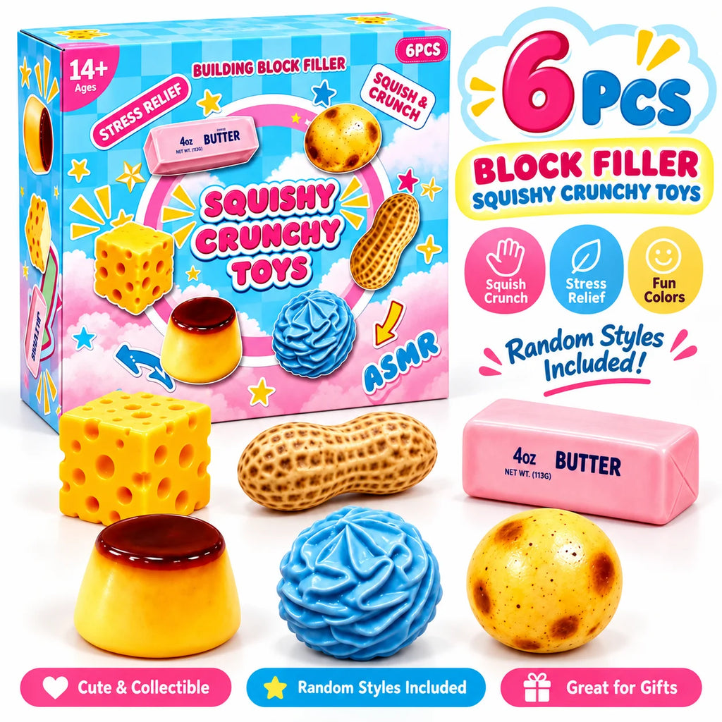 6PCS Soft Maltose Squishy Toy Set Slow Rebound Squeeze Fidget Sensory Stress Relief Tactile Desk Decor 2026 Novelty Gift