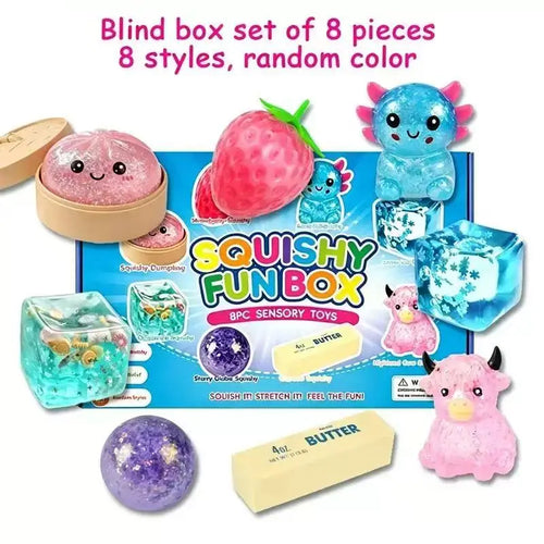 8-Piece Maltose Squishy Blind Box – Slow Rising Sensory Fidget Gift
