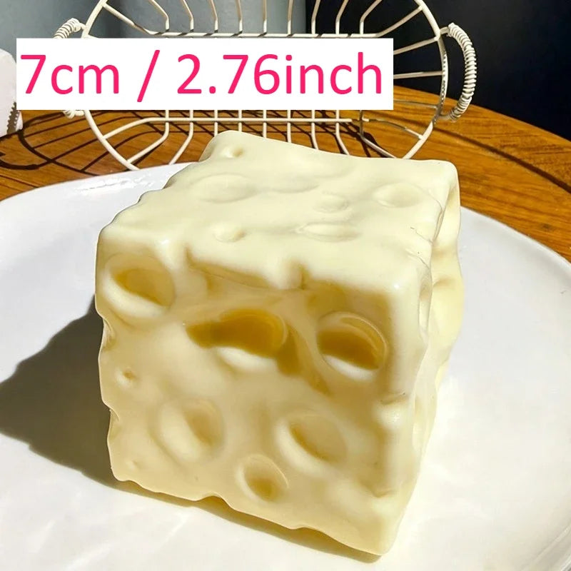 Giant Cheese Squishy Toy – Slow Rising Stress Relief Fidget Toy