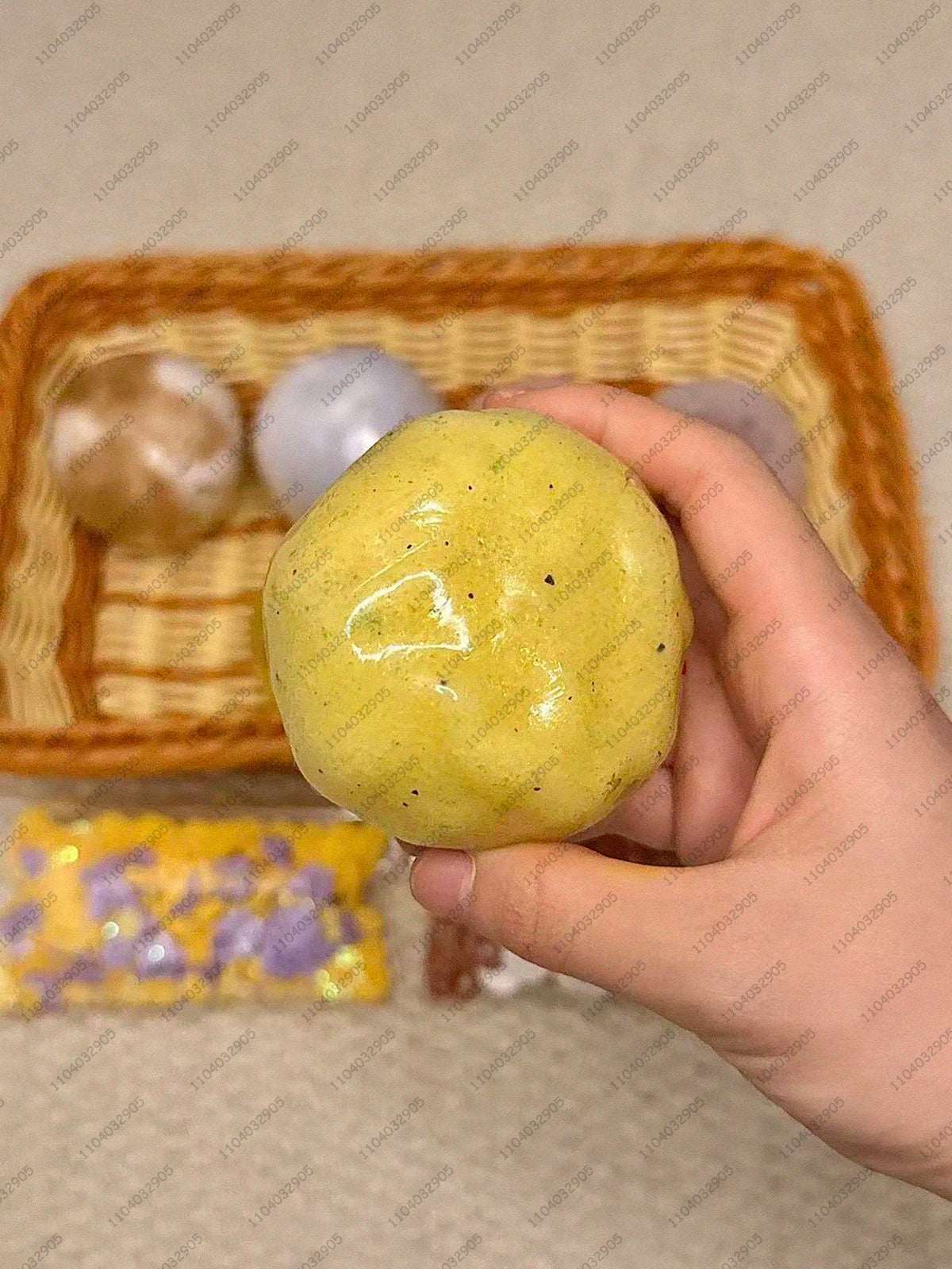 Crunchy Tofu Stress Ball – Food-Shaped ASMR Sensory Squishy Toy