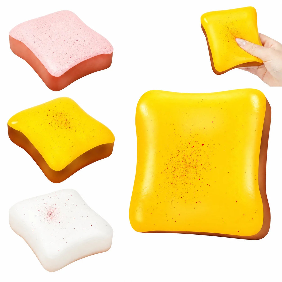 Toast Bread Squishy Toy – Slow Rising Kawaii Stress Relief Fidget