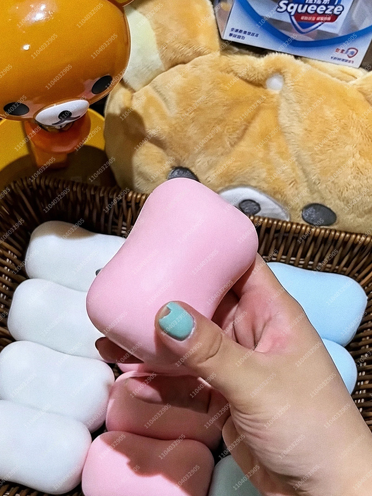 Crunchy Tofu Stress Ball – Food-Shaped ASMR Sensory Squishy Toy