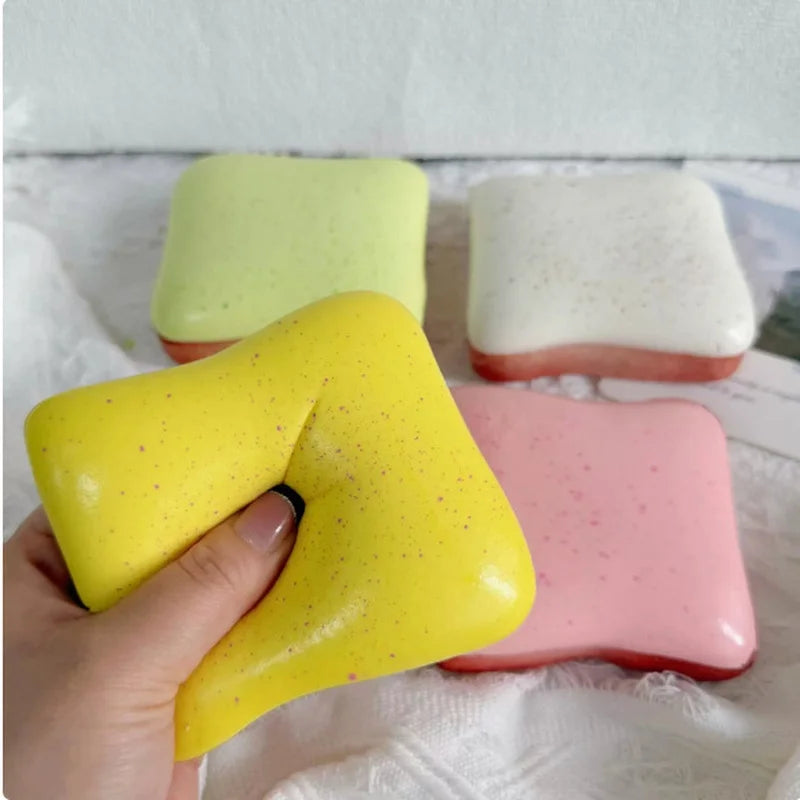 Toast Bread Squishy Toy – Slow Rising Kawaii Stress Relief Fidget