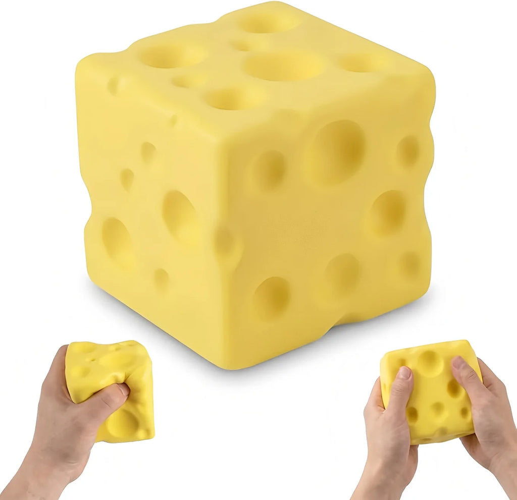 Cheese Squishy Stress Ball – Slow Rebound Anxiety Relief Fidget Toy