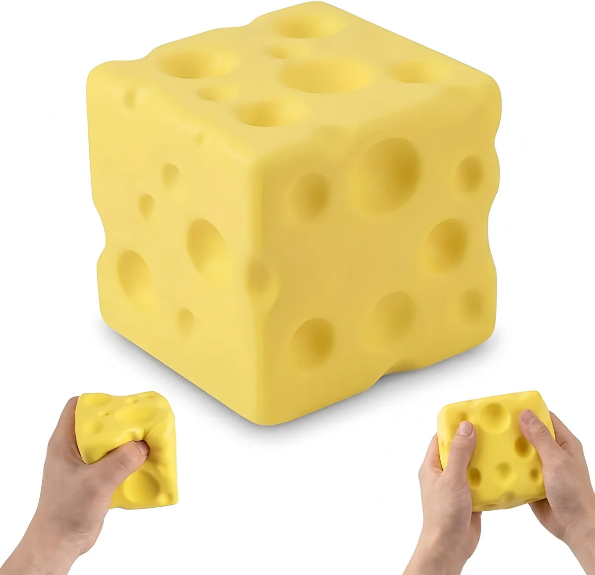 Cheese Squishy Stress Ball – Slow Rebound Anxiety Relief Fidget Toy