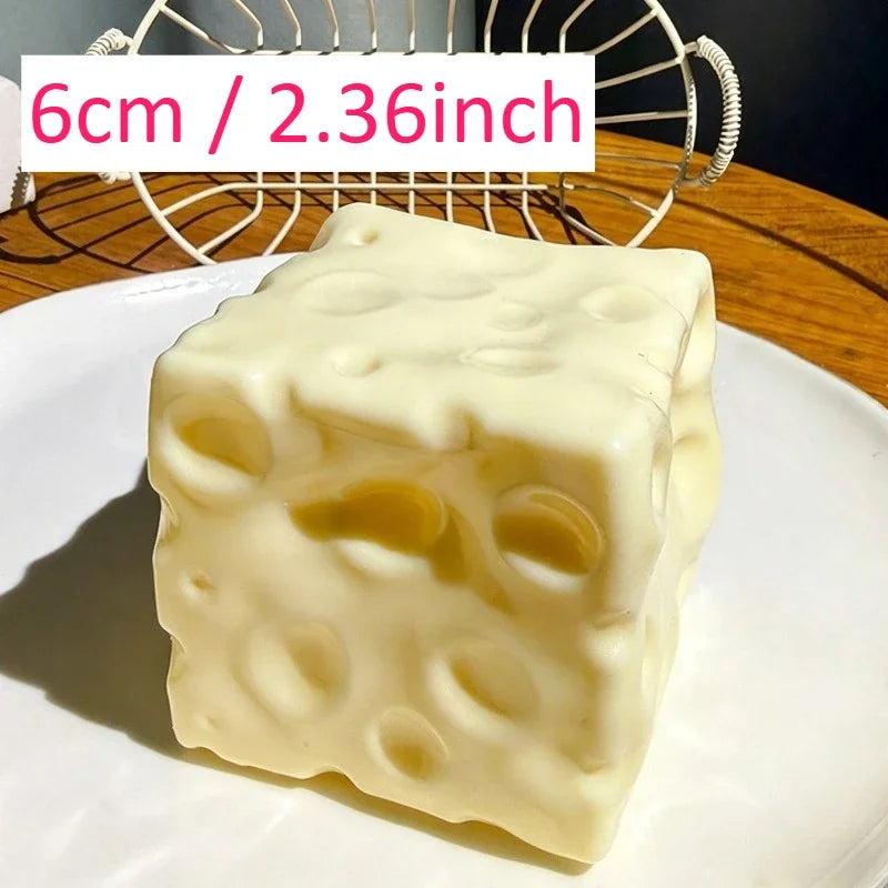 Giant Cheese Squishy Toy – Slow Rising Stress Relief Fidget Toy