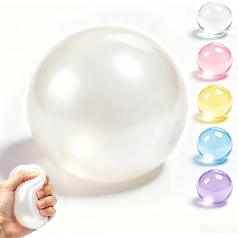 New Handmade Coconut Oil Squishy Balls Slow Rebound Fidget Stress Balls Clear Jelly Sensory Balls Stress Relief Toys for Adult