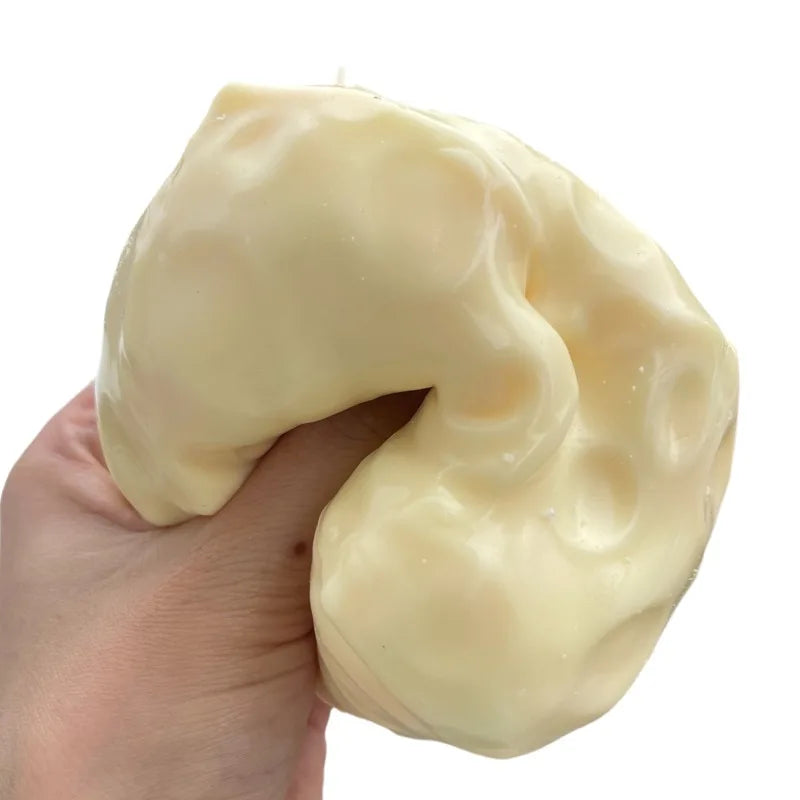 Cheese Cube Stress Ball – Crunchy ASMR Sensory Squishy Fidget Toy