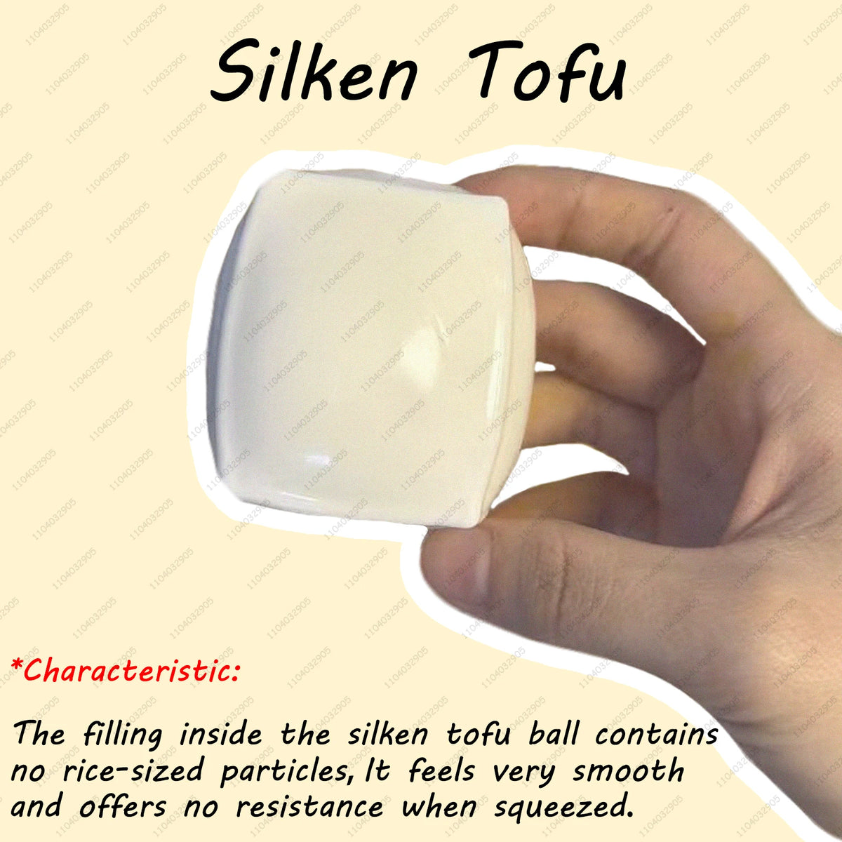 Crunchy Tofu Stress Ball – Food-Shaped ASMR Sensory Squishy Toy