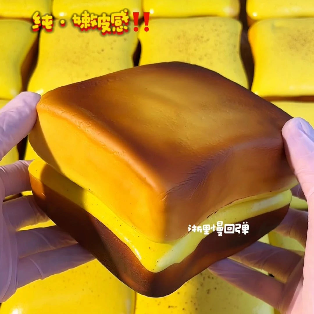 Toast Bread Squishy Toy – Slow Rising Kawaii Stress Relief Fidget