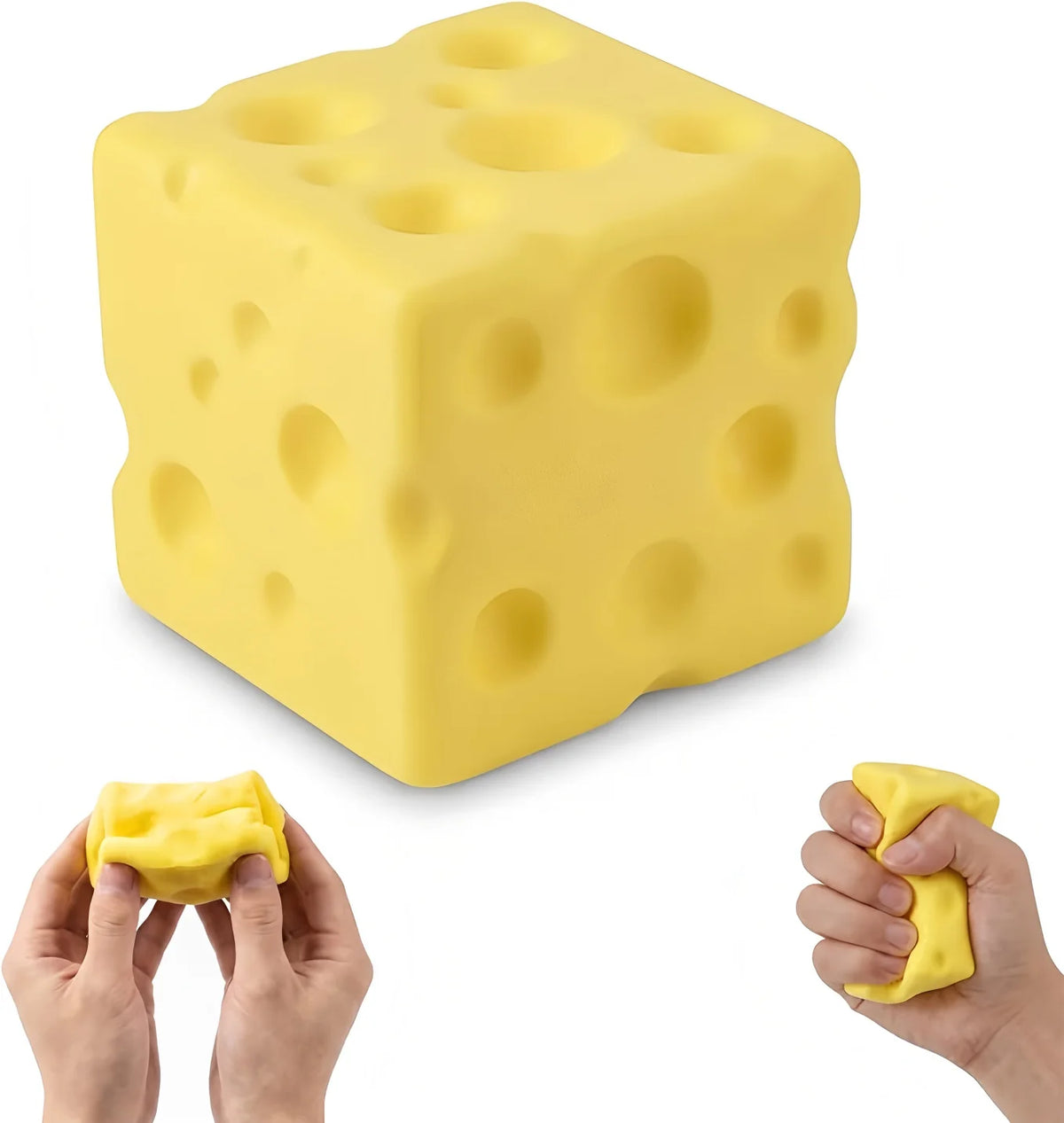 Cheese Squishy Stress Ball – Slow Rebound Anxiety Relief Fidget Toy