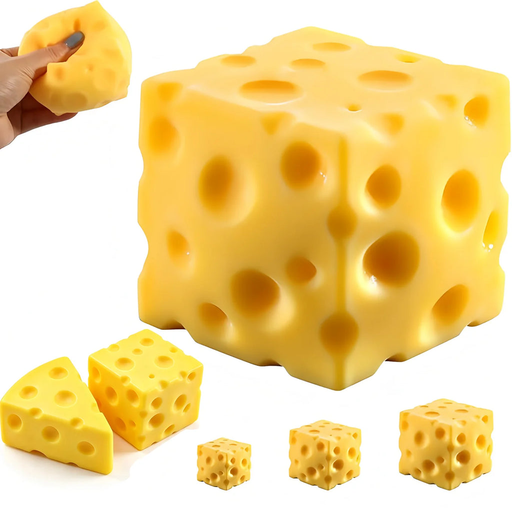 Cheese Squishy Stress Ball – Slow Rebound Anxiety Relief Fidget Toy