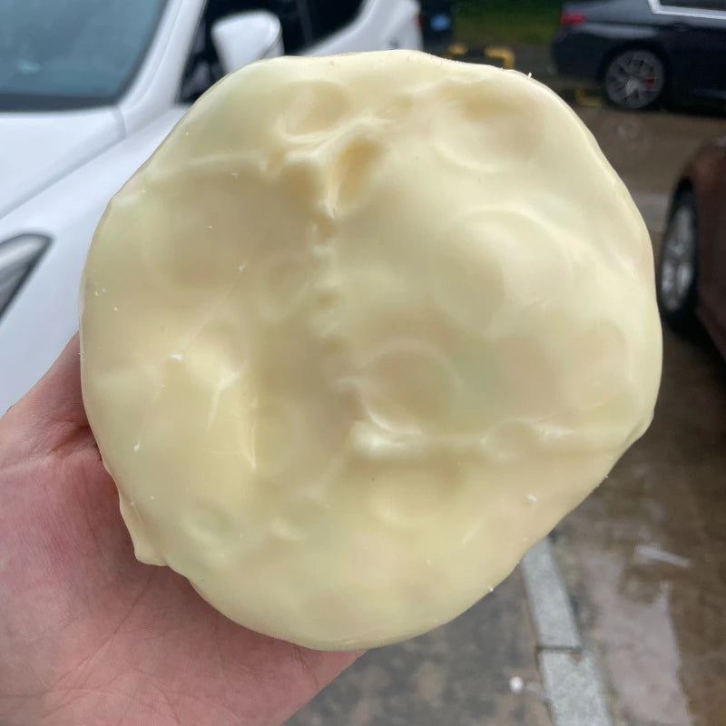 Cheese Cube Stress Ball – Crunchy ASMR Sensory Squishy Fidget Toy