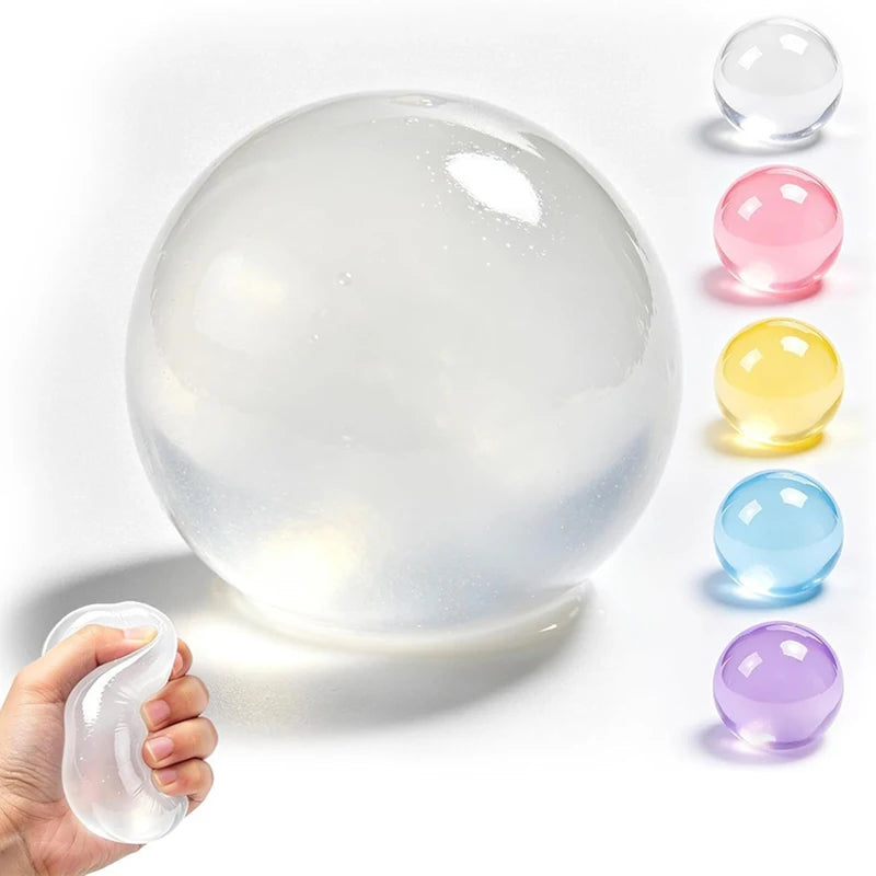 New Handmade Coconut Oil Squishy Balls Slow Rebound Fidget Stress Balls Clear Jelly Sensory Balls Stress Relief Toys for Adult