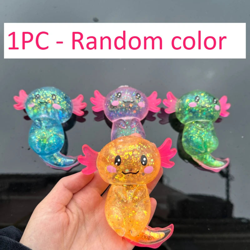 Colorful Salamander Maltose Fidgets Toys Squishy Malt Sugar Filled Stretchy Axolotl Fun Squeeze Birthday Supplies Party Favors