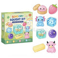 Halloween Fun Box 8‑Pack Sensory Squeeze Squishy Toys | Cute Food & Pumpkin Stress Relief Fidget Set,Perfect Halloween Gift