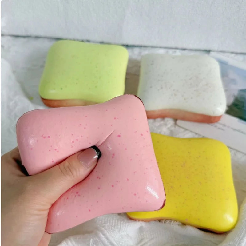 Toast Bread Squishy Toy – Slow Rising Kawaii Stress Relief Fidget