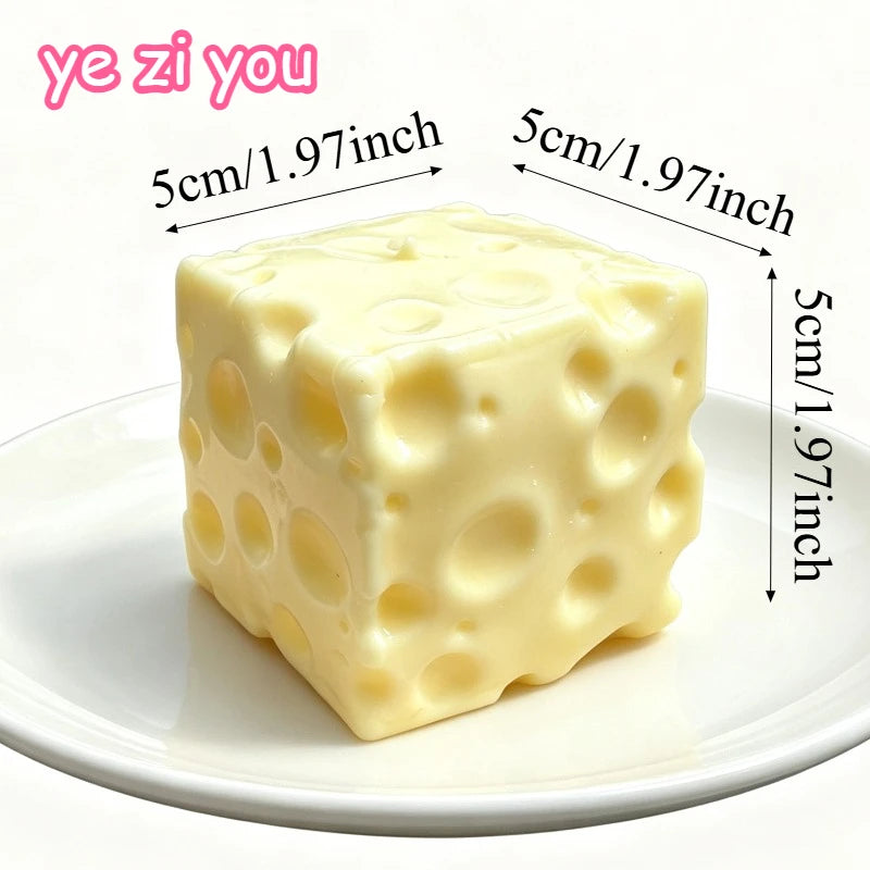 Giant Cheese Squishy Toy – Slow Rising Stress Relief Fidget Toy