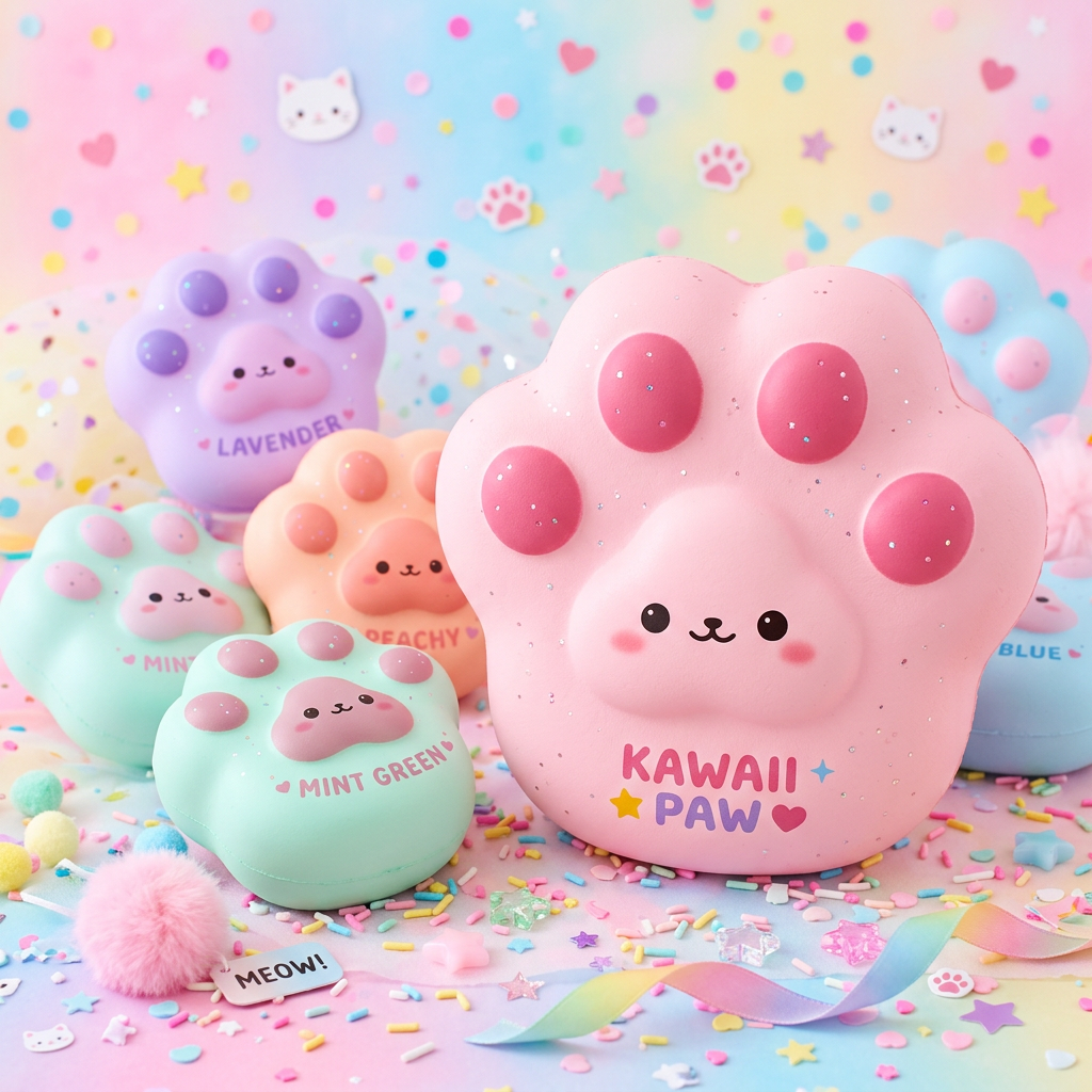 Kawaii Cat Paw Squishy Product Photo